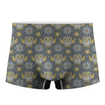 Owl Knitted Pattern Print Men's Boxer Briefs