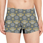 Owl Knitted Pattern Print Men's Boxer Briefs