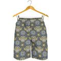 Owl Knitted Pattern Print Men's Shorts