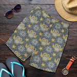 Owl Knitted Pattern Print Men's Shorts
