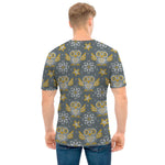 Owl Knitted Pattern Print Men's T-Shirt