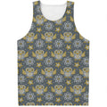 Owl Knitted Pattern Print Men's Tank Top