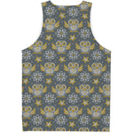 Owl Knitted Pattern Print Men's Tank Top