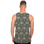 Owl Knitted Pattern Print Men's Tank Top