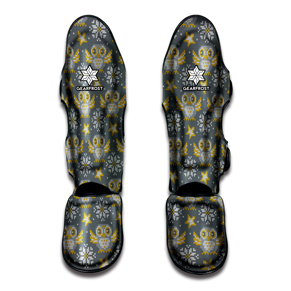Owl Knitted Pattern Print Muay Thai Shin Guard