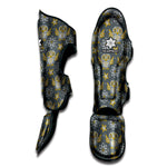 Owl Knitted Pattern Print Muay Thai Shin Guard