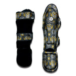 Owl Knitted Pattern Print Muay Thai Shin Guard