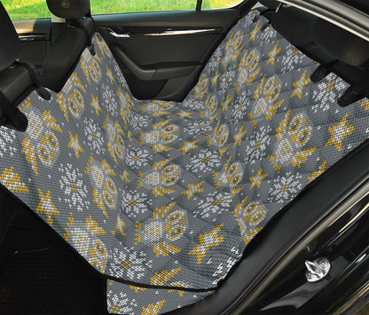 Owl Knitted Pattern Print Pet Car Back Seat Cover