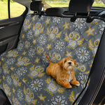 Owl Knitted Pattern Print Pet Car Back Seat Cover