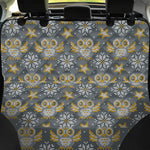 Owl Knitted Pattern Print Pet Car Back Seat Cover