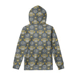 Owl Knitted Pattern Print Pullover Hoodie