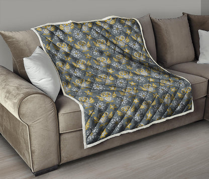Owl Knitted Pattern Print Quilt