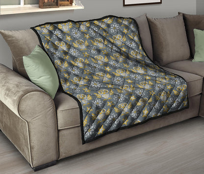 Owl Knitted Pattern Print Quilt