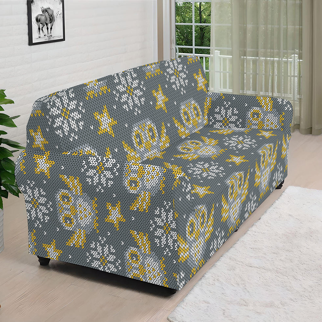 Owl Knitted Pattern Print Sofa Cover