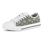 Owl Knitted Pattern Print White Low Top Shoes