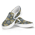 Owl Knitted Pattern Print White Slip On Sneakers