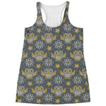 Owl Knitted Pattern Print Women's Racerback Tank Top