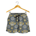 Owl Knitted Pattern Print Women's Shorts