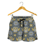 Owl Knitted Pattern Print Women's Shorts