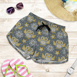 Owl Knitted Pattern Print Women's Shorts