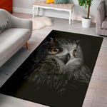 Owl Portrait Print Area Rug
