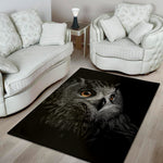 Owl Portrait Print Area Rug