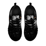 Owl Portrait Print Black Sneakers