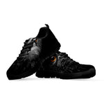 Owl Portrait Print Black Sneakers