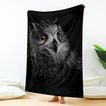 Owl Portrait Print Blanket