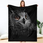 Owl Portrait Print Blanket