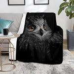 Owl Portrait Print Blanket