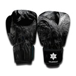 Owl Portrait Print Boxing Gloves