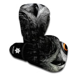 Owl Portrait Print Boxing Gloves