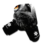 Owl Portrait Print Boxing Gloves
