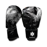 Owl Portrait Print Boxing Gloves