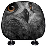 Owl Portrait Print Car Headrest Covers