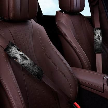 Owl Portrait Print Car Seat Belt Covers