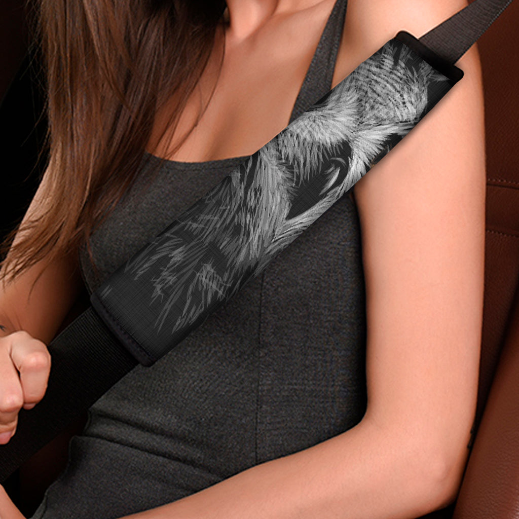 Owl Portrait Print Car Seat Belt Covers