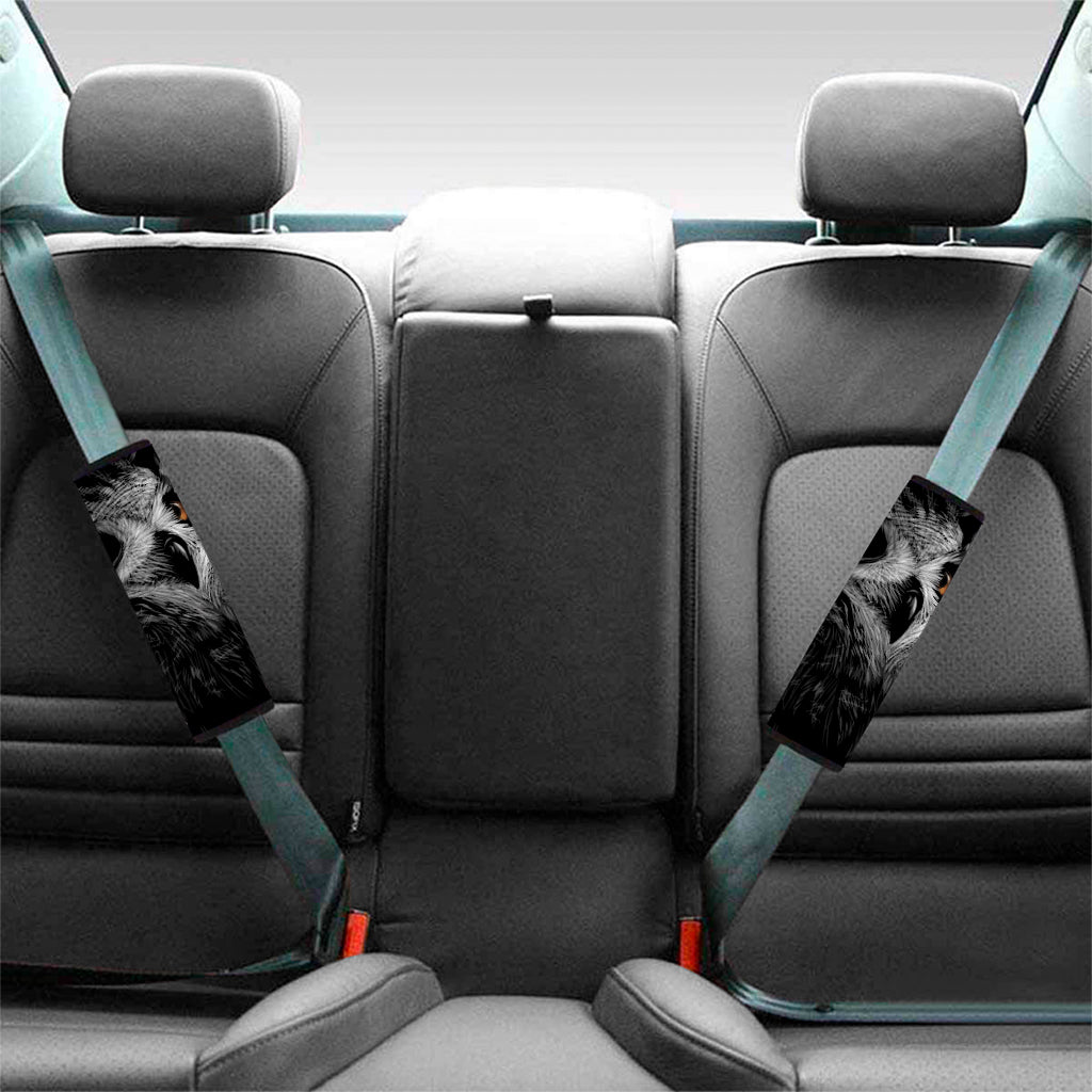 Owl Portrait Print Car Seat Belt Covers