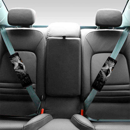 Owl Portrait Print Car Seat Belt Covers
