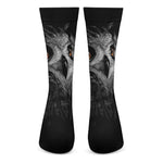 Owl Portrait Print Crew Socks
