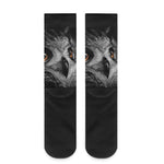 Owl Portrait Print Crew Socks