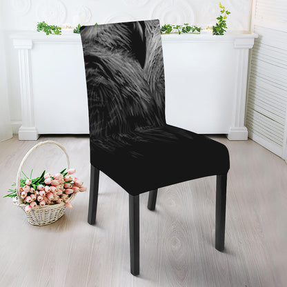 Owl Portrait Print Dining Chair Slipcover
