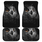 Owl Portrait Print Front and Back Car Floor Mats