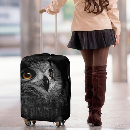 Owl Portrait Print Luggage Cover