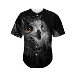 Owl Portrait Print Men's Baseball Jersey