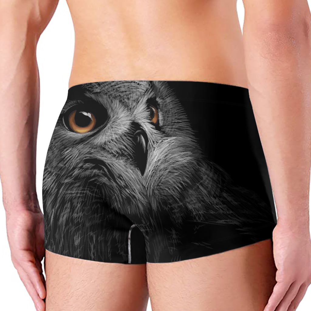 Owl Portrait Print Men's Boxer Briefs