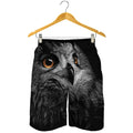 Owl Portrait Print Men's Shorts