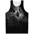 Owl Portrait Print Men's Tank Top