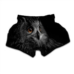 Owl Portrait Print Muay Thai Boxing Shorts